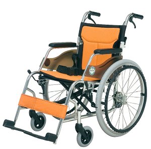 [디에스아이] 알루미늄 휠체어 DS-501A (보호자브레이크,등판꺽기,발판높이조절,원터치소프트시트,통타이어  옵션선택) [장애인보조기기 48만원환급] 기본형 14Kg