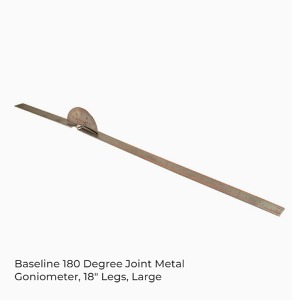 [미국] 큰관절 고니오메터 180˚ 46cm / 180 Degree Joint Metal Goniometer 46cm Legs / Large 고니오미터