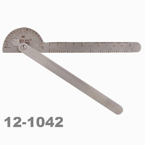 [미국] 베이스라인 고니오메터 12-1042 Baseline Stainless Steel 180 Degree Goniometer, 6&quot; Length (15.2cm)