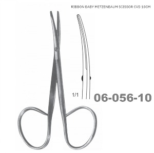[NS] 리본 베비 메젠바움 가위 06-056-10 Ribbon Baby Metzenbaum Scissor CVD 10cm (곡선)
