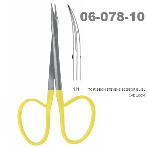 [NS] 리본 스티븐스 가위 06-078-10 TC Ribbon Stevens Scissor BL/BL CVD 10cm (곡선)