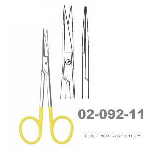 [NS] 안과 가위 02-092-11 TC Iris Fine Scissors STR 11.5cm (직선)