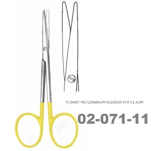 [NS] 베비 메젠바움 가위 02-071-11 TC Baby Metzenbaum Scissors STR 11.5cm (직선)