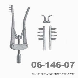 [NS]  ALM 리트렉터 06-146-07, 06-148-10 Alm LID Retractor Sharp 4X4 Prong 7cm