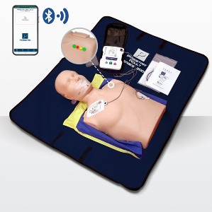 [미국 프레스탄] CPR마네킹 + 교육용 심장충격기 세트 my-B100M AEDT (모니터용, 블루투스형 앱연동,동영상참조)