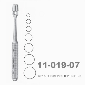 [NS] 키이스 더말 펀치 11-019-01 Keyes Dermal Punches 피부과 펀치 (펀치끝 직경 크기 선택 1.0-7.0mm)