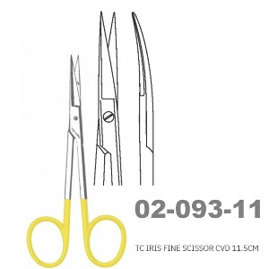 [NS] 안과 가위 02-093-11 TC Iris Fine Scissors CVD 11.5cm (곡선)