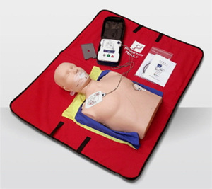[미국 프레스탄]  심폐소생마네킹+교육용 심장충격기 세트 my-U100M AEDT (모니터형)