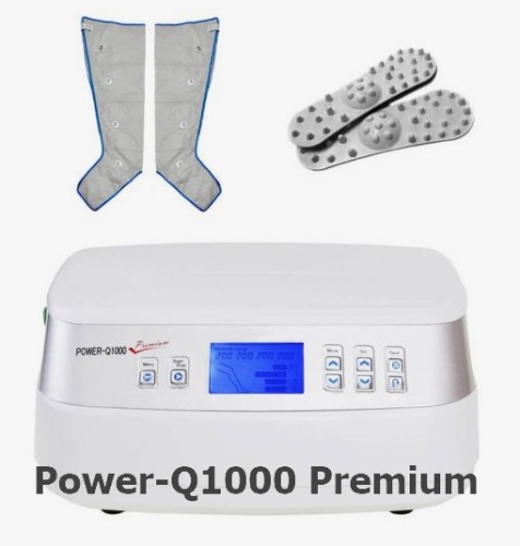 [원진물산] 파워헬스 공기압마사지기 Power-Q1000 Premium (본체+다리커프 세트,디지탈 디스플레이,4단포켓) 공기마사지기