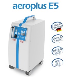 [독일크레버] 의료용 산소발생기 에어로플러스E5,Aeroplus E5 (3년무상보증,45dB,최대분당5리터,60*29*40cm,17.5Kg,반려동물도 사용가능)