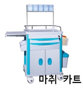 [웨이크] 병원카트 WK-2112B 마취카트 서랍+양문타입