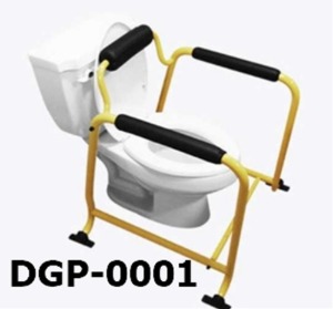 [대구정공] 양변기 안전손잡이 DGP-0001 (거치형,740x650x760Hmm) 욕실손잡이 화장실손잡이