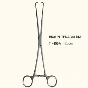[Kasco] 브라운 테나큘럼 포셉 G11-155A (Braun Tenaculum Forceps,25cm,straight) 단구겸자 산부인과 감자