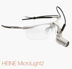 [독일 하이네] 병원용 LED 헤드라이트 MicroLight2 (S-Frame 형,mPack mini+플러그 플랜스포머,조도5만5천,5만시간)