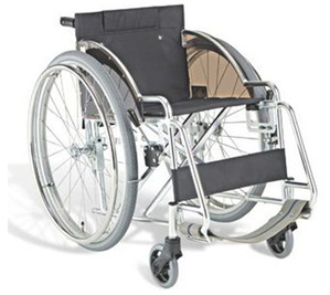 [미키코리아] 활동형 휠체어 D-1 스텐핸드림 펑크방지제주입 뒷바퀴고정형 저가형 경량 11Kgs