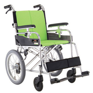 [미키코리아]  보호자형 휠체어 미라지2(16D) 가볍고 튼튼한 휠체어,팔받침높이조절,보호자브레이크,41cm작은뒷바퀴 [장애인보조기기] 경량12.5Kg